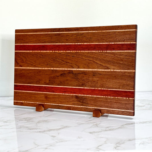 Exotic Sapele & Bloodwood - Handmade Wooden Cutting Board - one-off