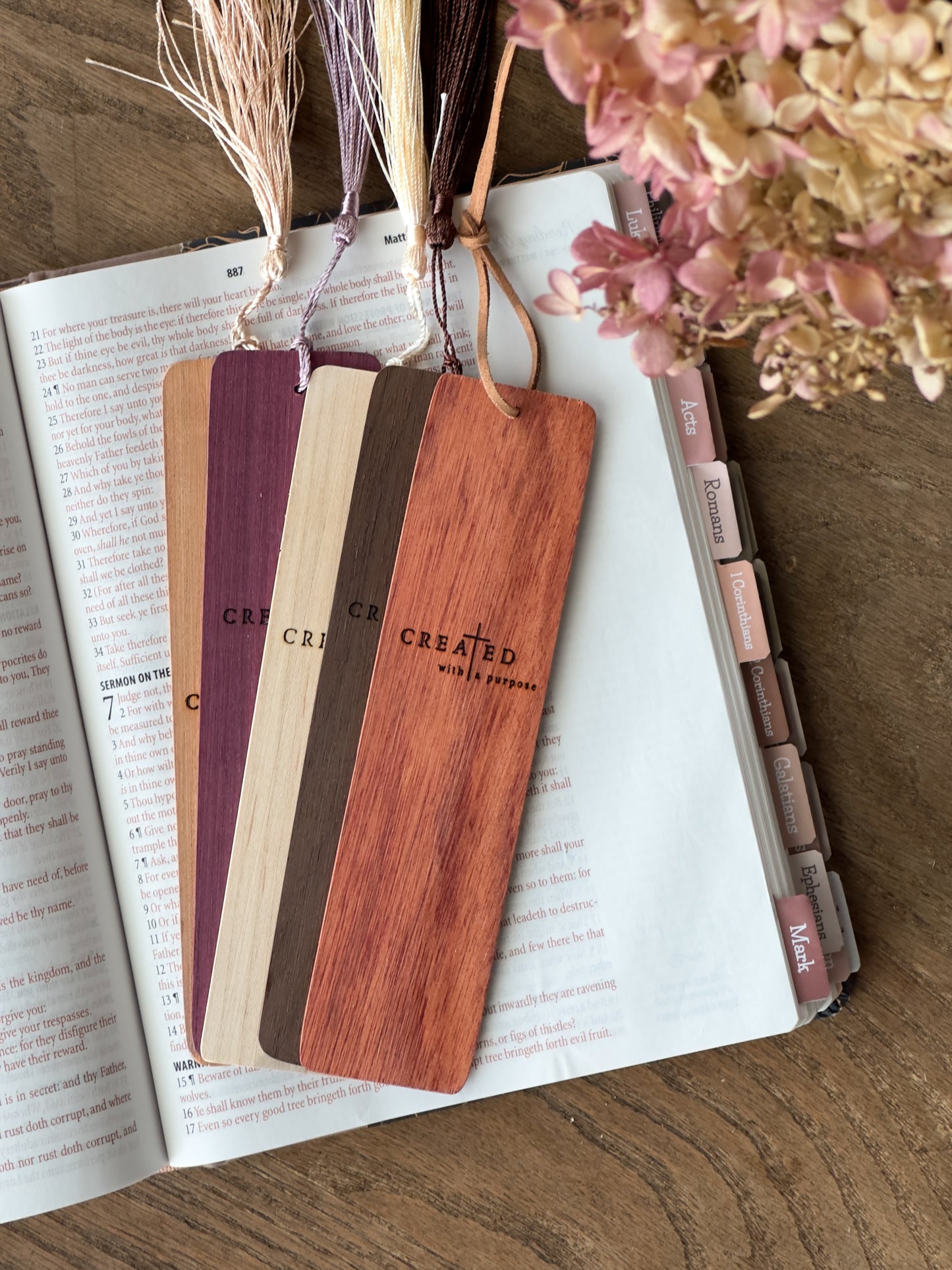 Created with a Purpose - Wooden Bookmarks