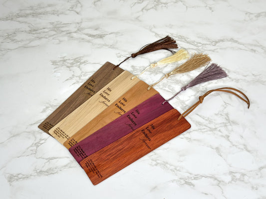 His Love Endures Forever - Wooden Bookmarks