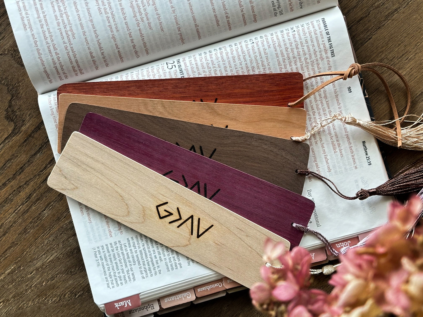 God Is Greater than the Highs and Lows- Wooden Bookmarks