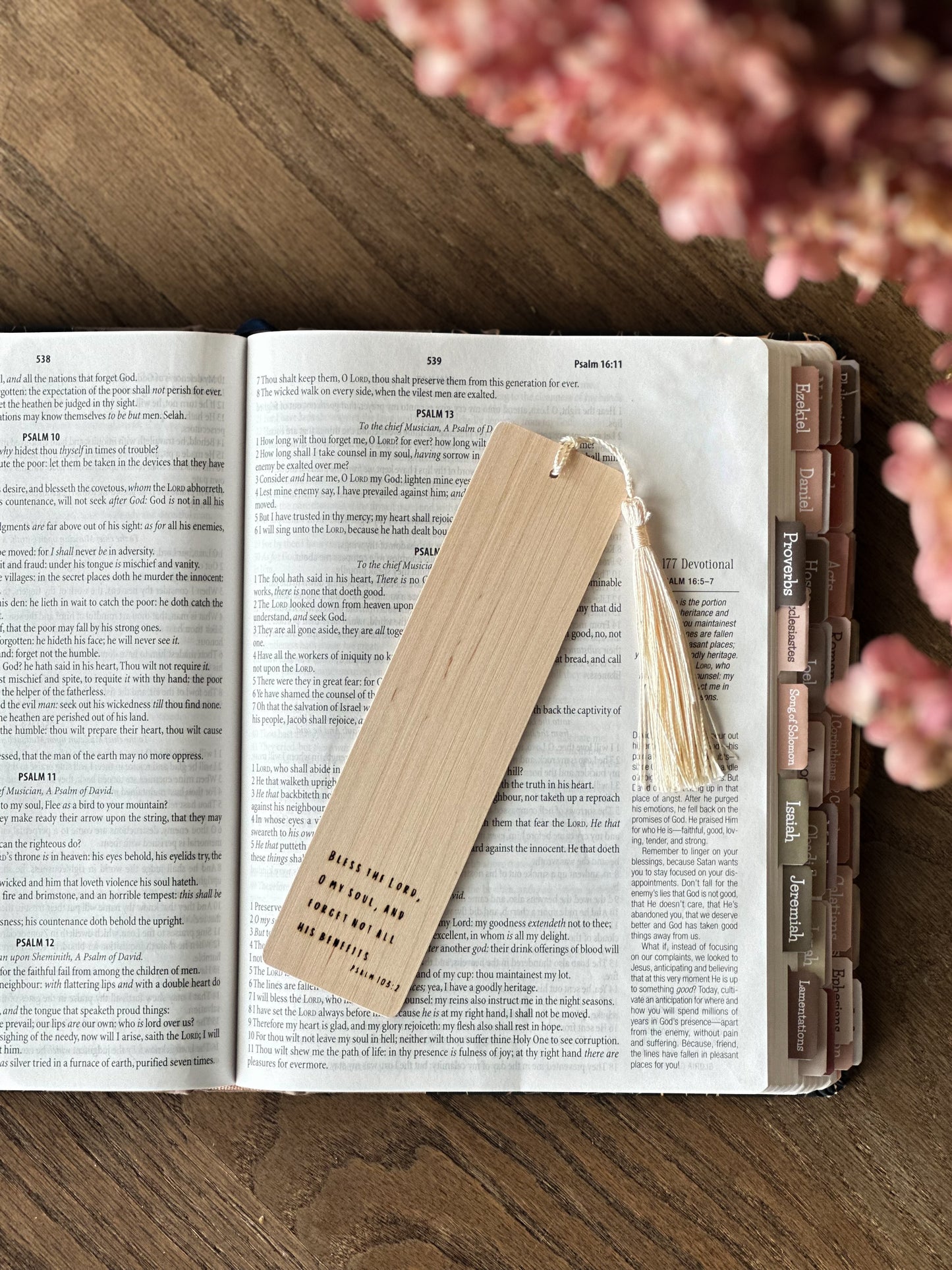 Psalm 103:2 - Wooden Bookmarks