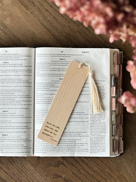 Psalm 103:2 - Wooden Bookmarks