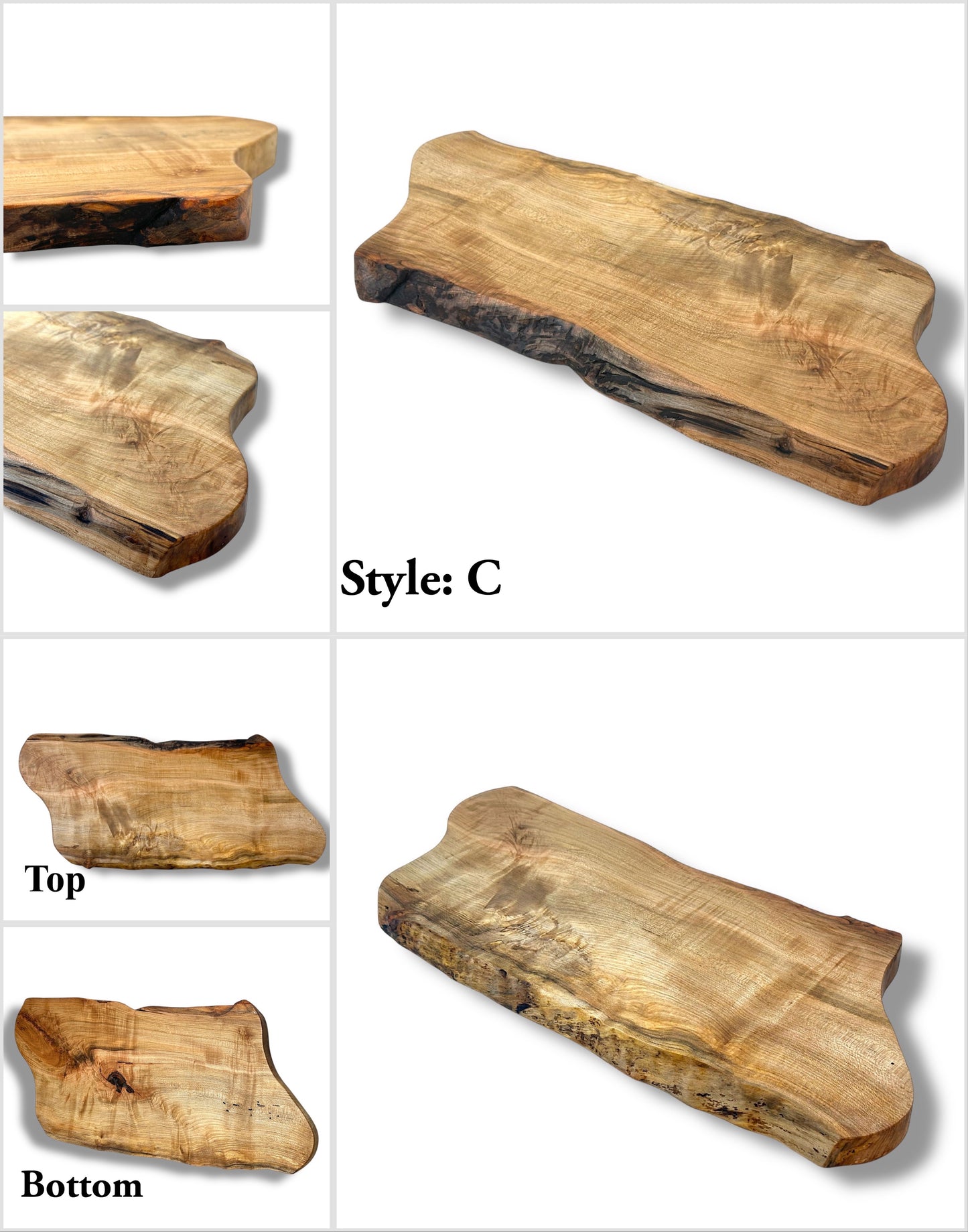 Live-edge Rustic Maple - Handmade Charcuterie Boards - one-off