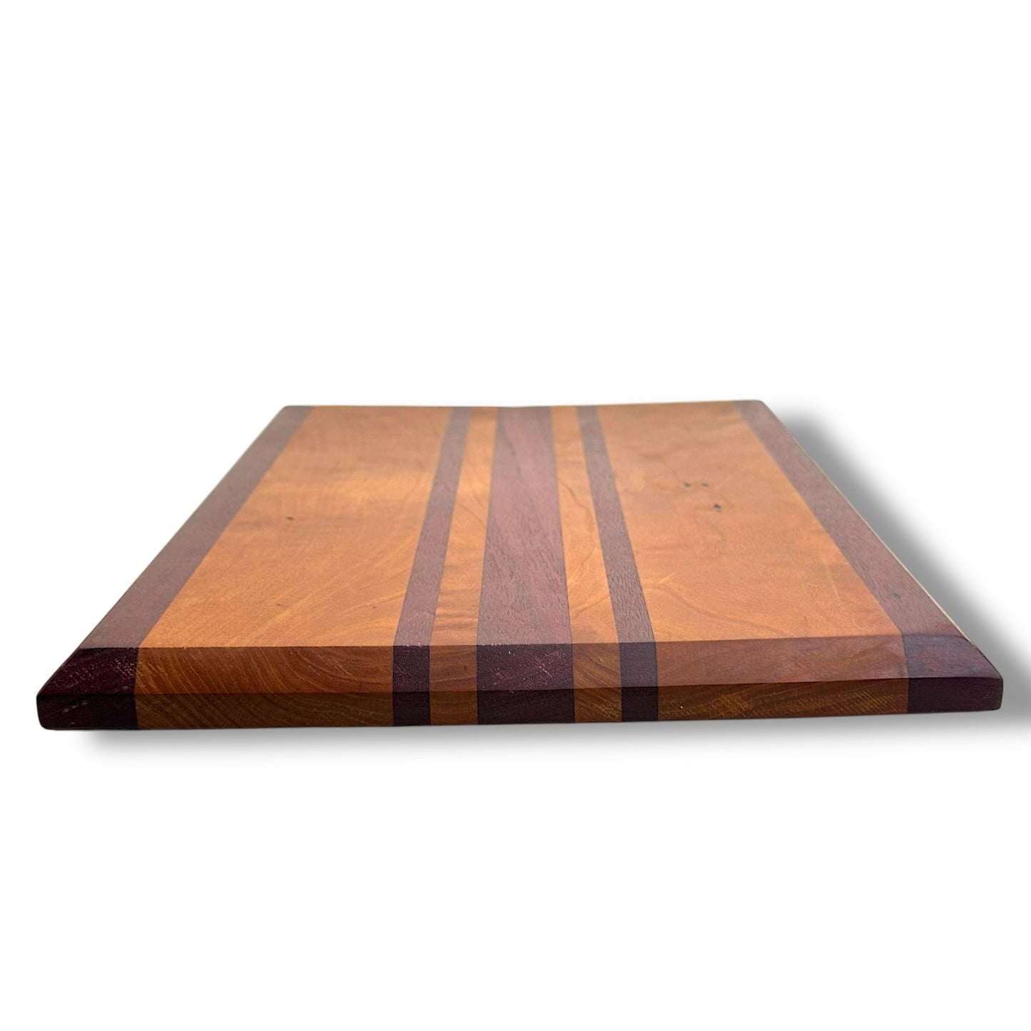 Cherry and Purple Heart - Handmade Wood Cutting Board