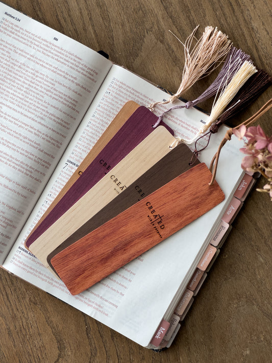 Created with a Purpose - Wooden Bookmarks