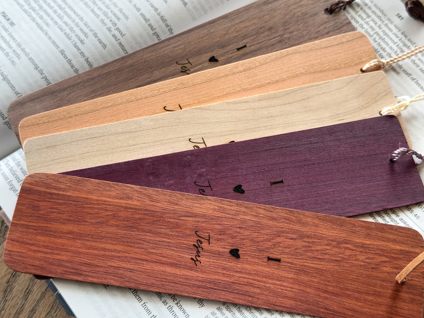 I Love Jesus - Wooden Bookmarks