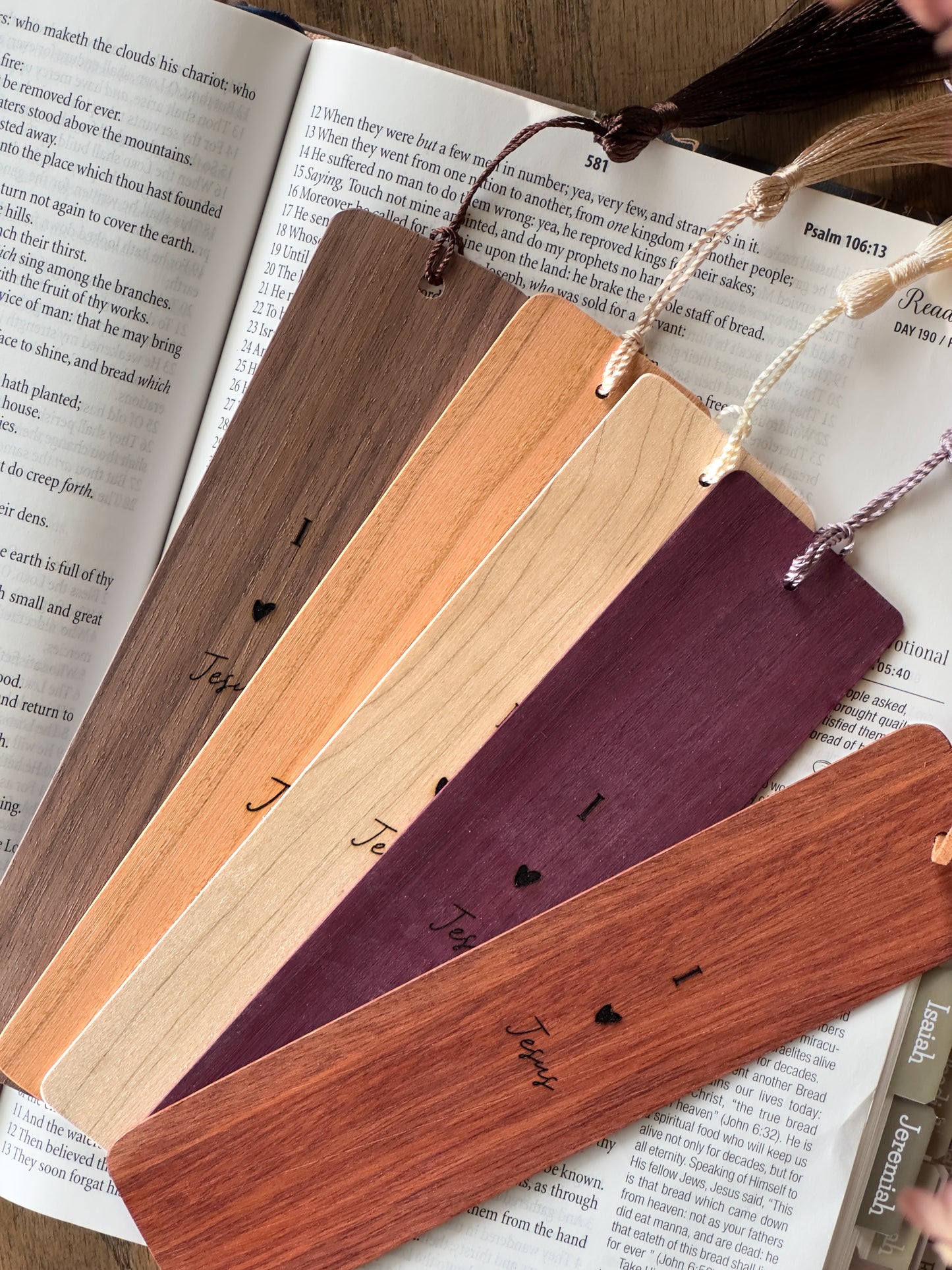 I Love Jesus - Wooden Bookmarks