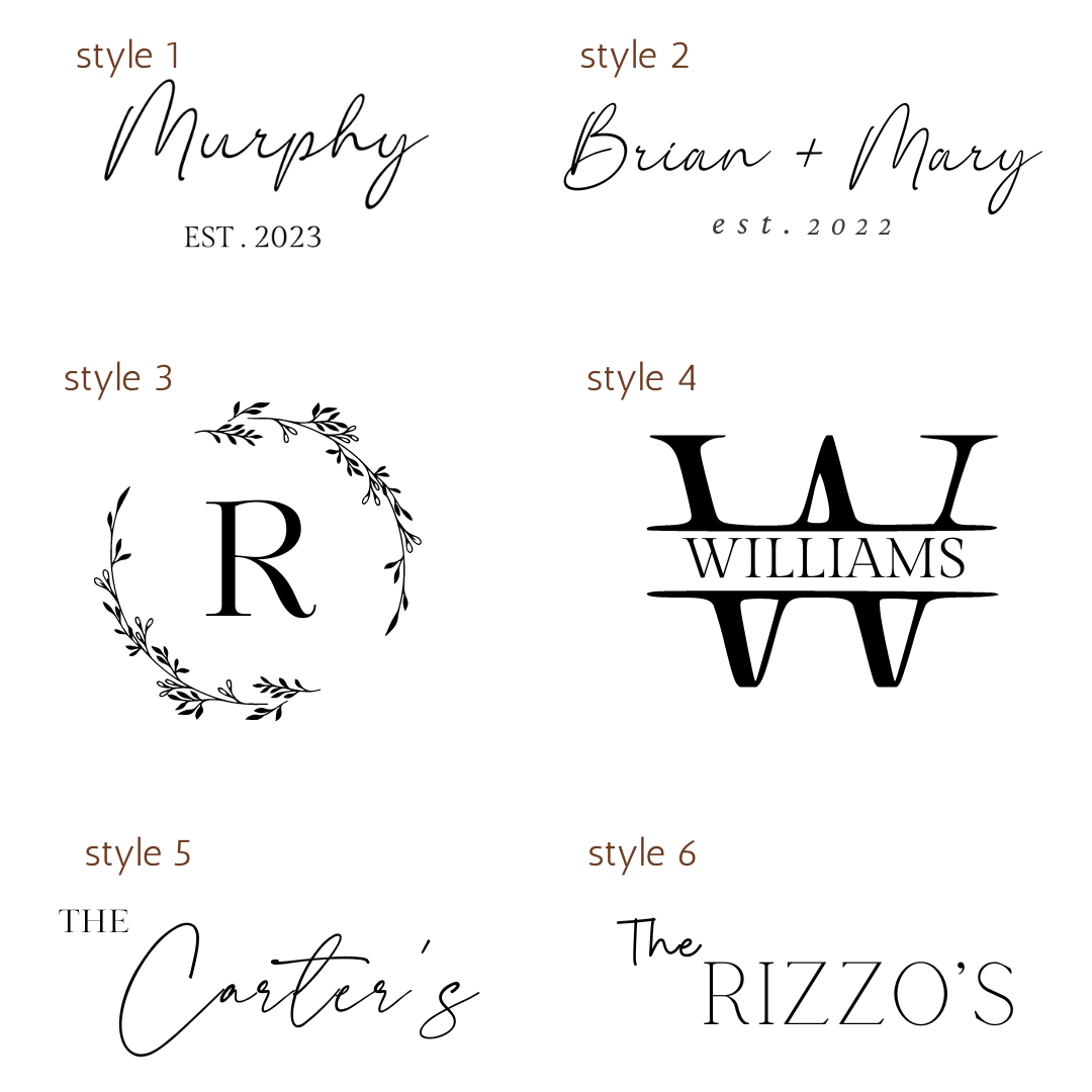 cherry wooden charcuterie board engraving style options