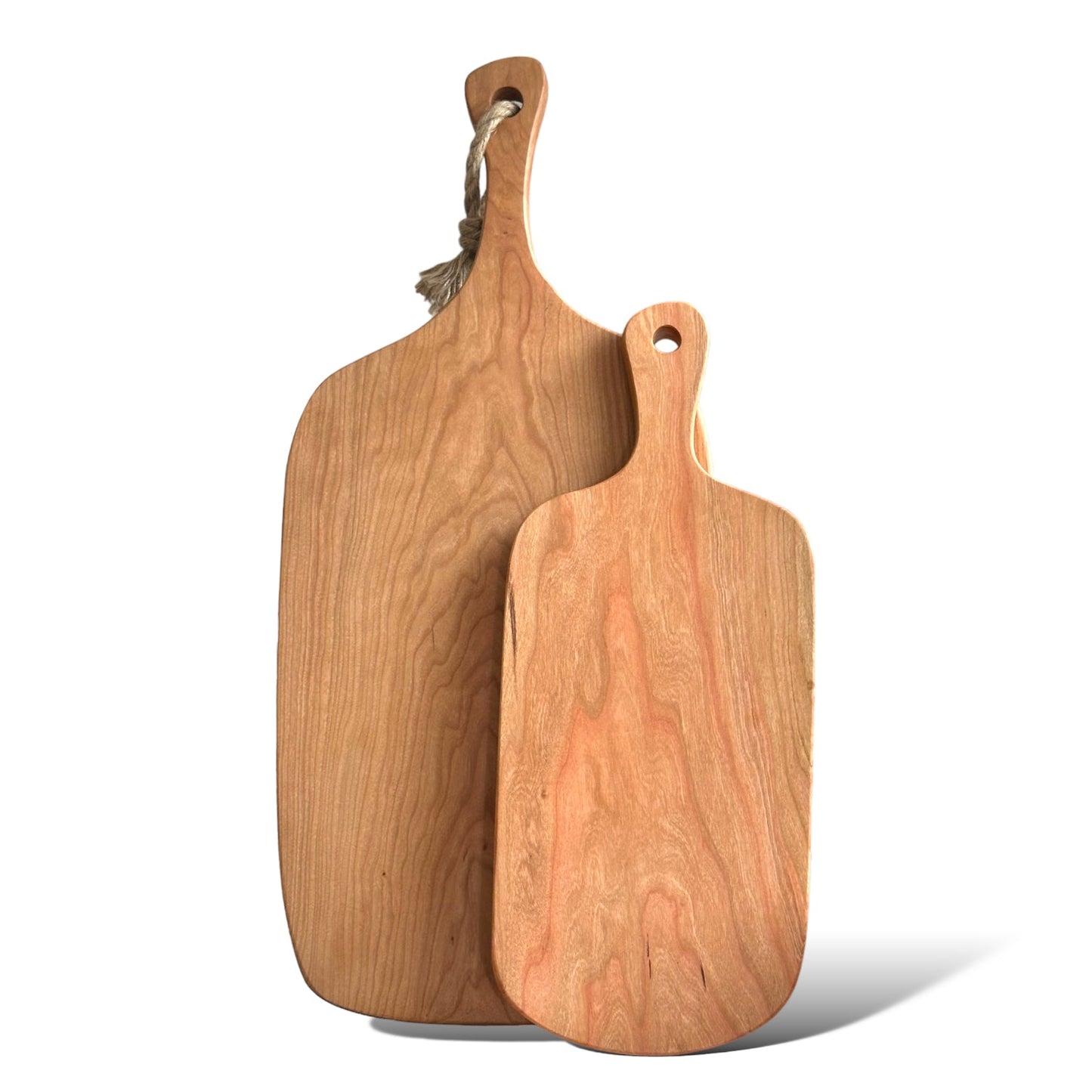 Cherry - Handmade Wood Charcuterie Board - MTO front view small and large