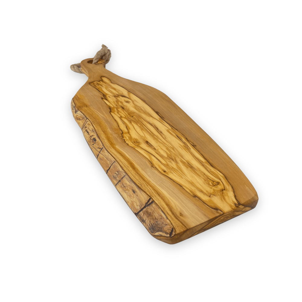 Live-edge Rustic Olive Wood - Handmade Charcuterie Boards - RTS small top view angle