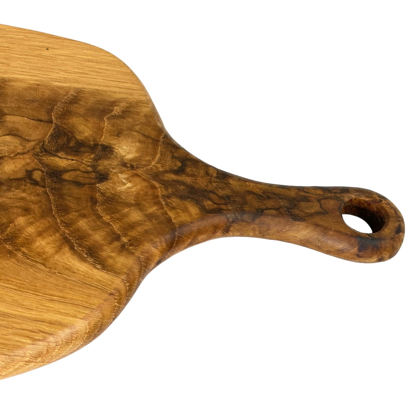 Rustic Oak - Handmade Wooden Charcuterie Boards - RTS style 1 handle view 2