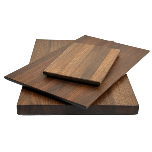 Why are cutting boards made from strips of wood?