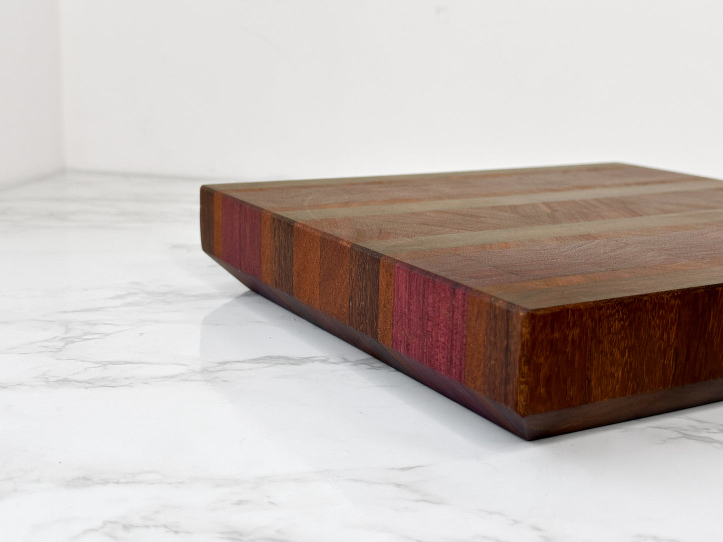 Second Chances -Exotic Granadillo & Purple Heart Endgrain Cutting Board