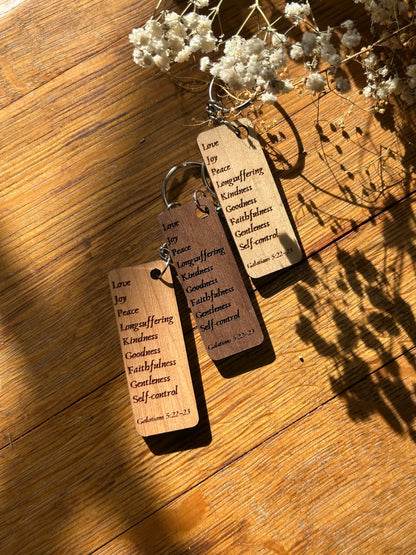 Fruit of the Spirit - Wooden Keychain