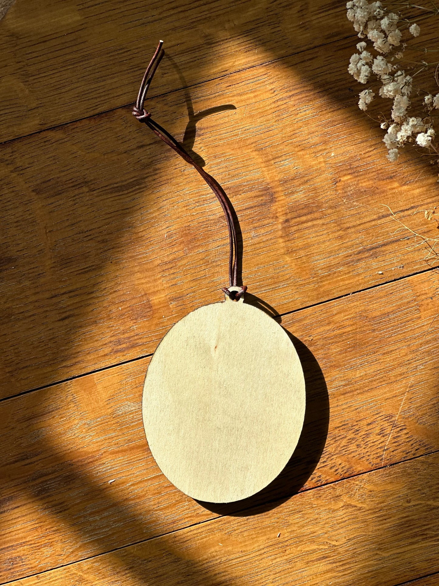 Christ the Savior is Born - wooden Christmas ornament