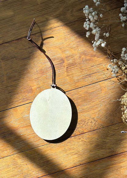 Christ the Savior is Born - wooden Christmas ornament