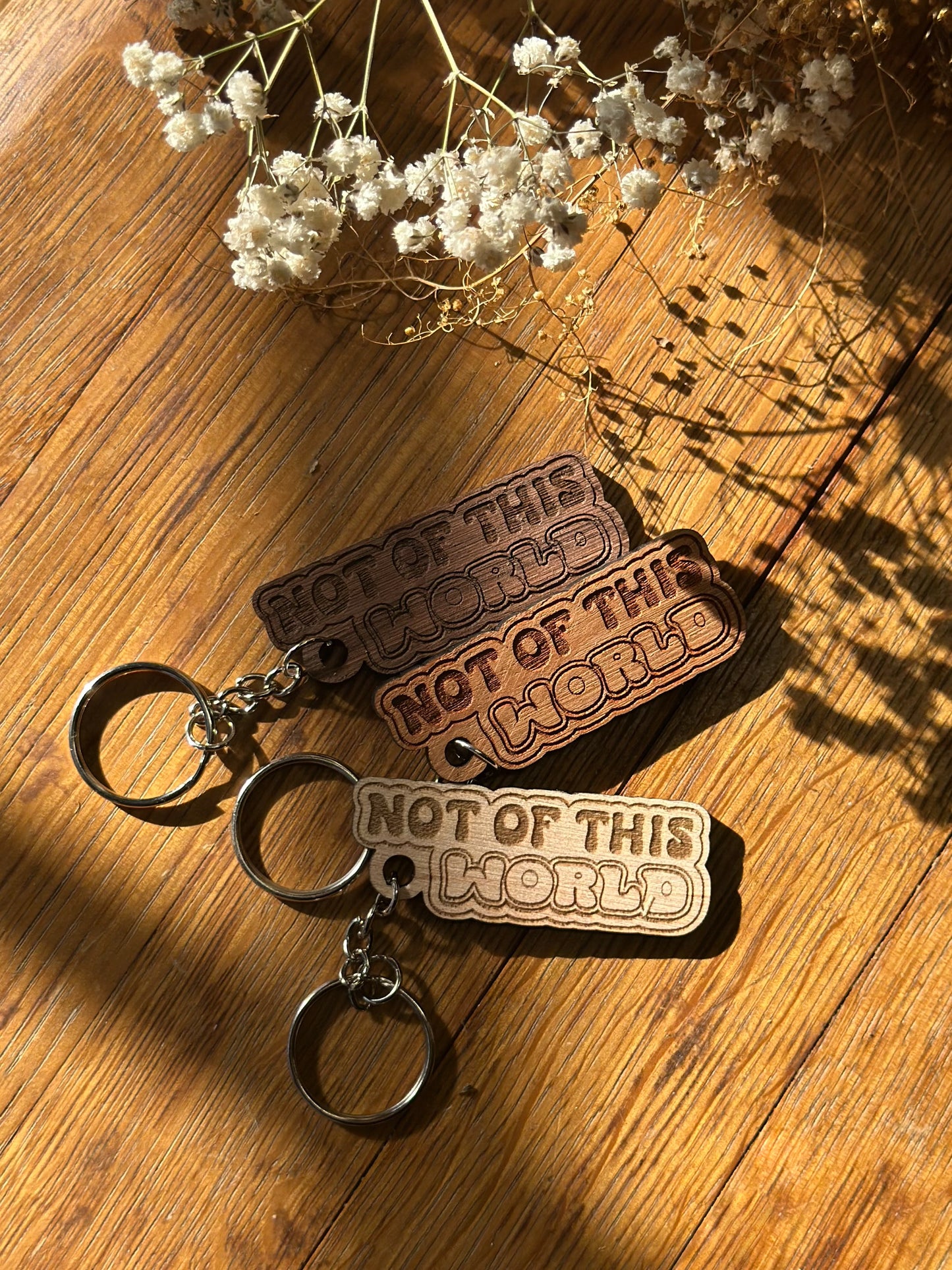 Not of this World - Wooden Keychain