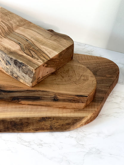 Live-edge Rustic Maple - Handmade Charcuterie Boards - one-off
