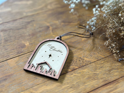 Nativity - wooden Christmas ornament