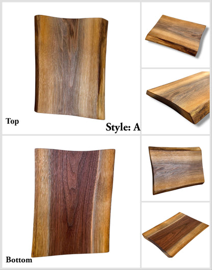 Live-edge Rustic Walnut - Handmade Charcuterie Boards - one-off