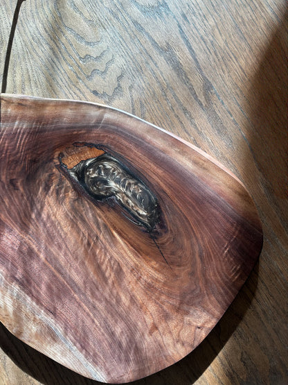 Walnut Epoxy Charcuterie Board Organic Shaped - Handmade Wooden Charcuterie Boards - one-off