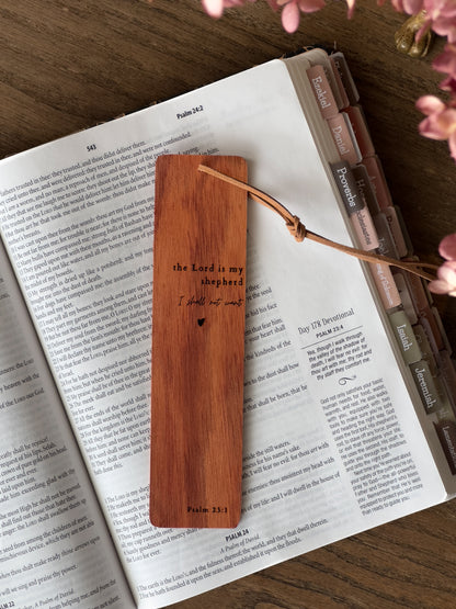 Psalm 23:1 - Wooden Bookmarks - The Lord is My Shepherd, I Shall Not Want