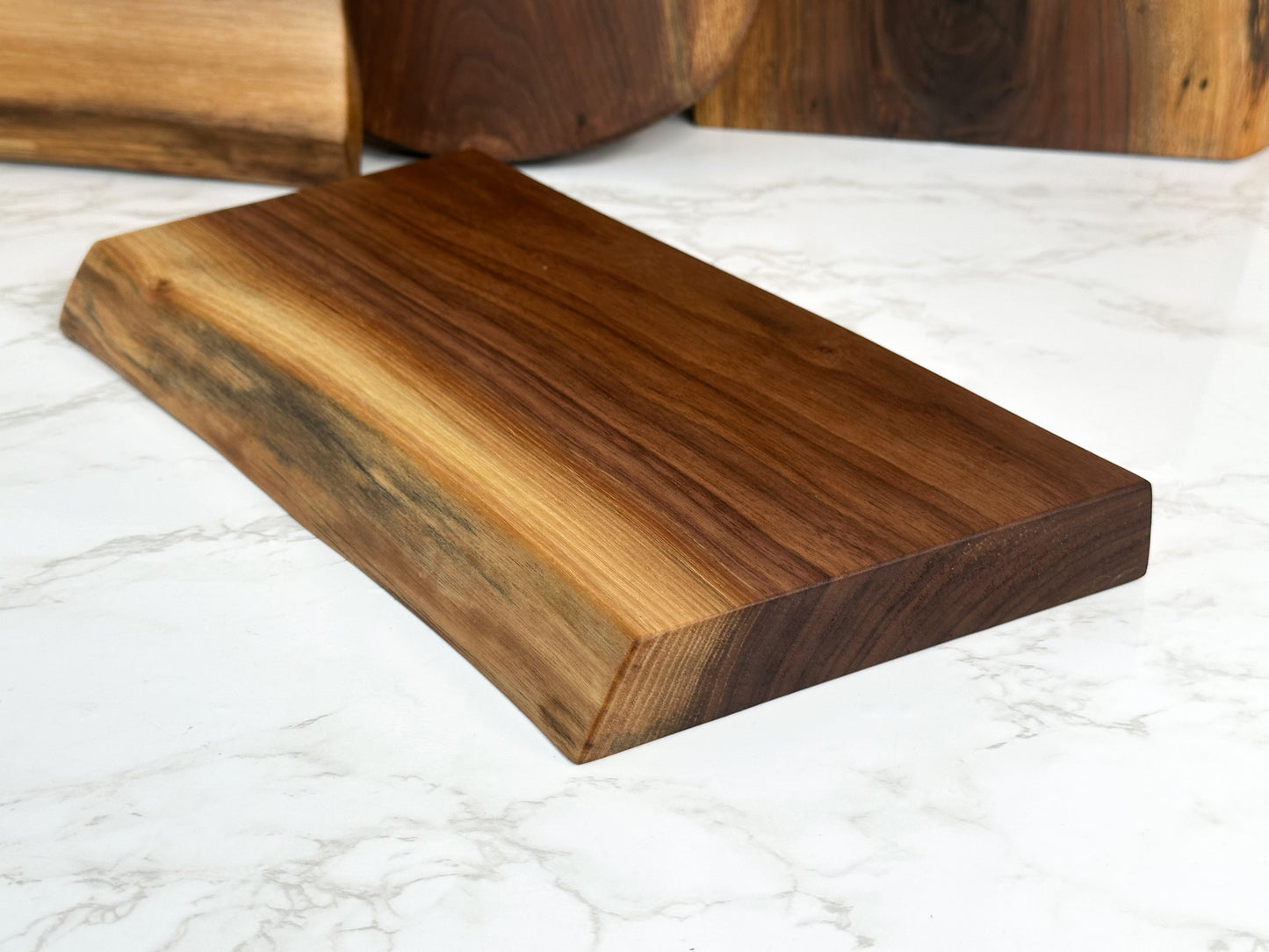 Live-edge Rustic Walnut - Handmade Charcuterie Boards - one-off