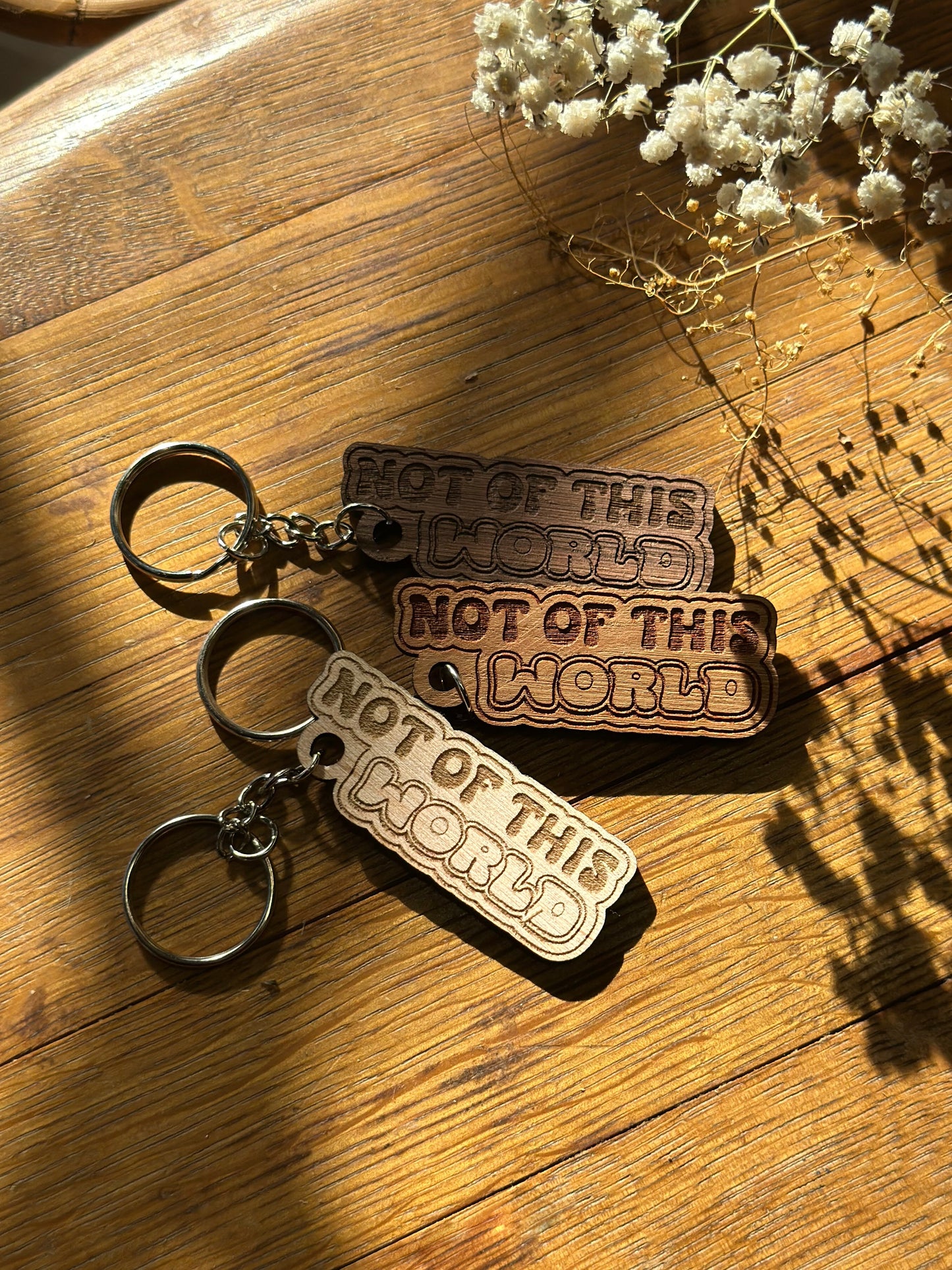 Not of this World - Wooden Keychain