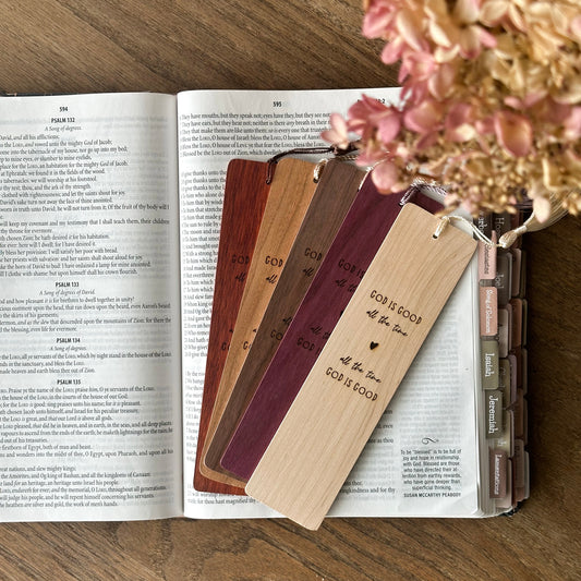 God is Good All The Time- Wooden Bookmarks