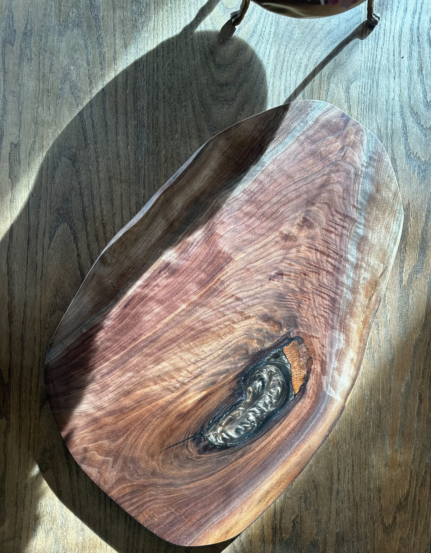 Walnut Epoxy Charcuterie Board Organic Shaped - Handmade Wooden Charcuterie Boards - one-off