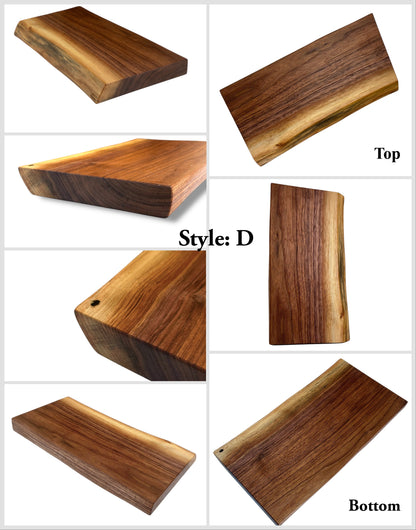 Live-edge Rustic Walnut - Handmade Charcuterie Boards - one-off