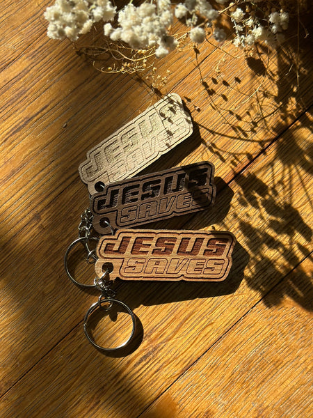 Jesus Saves John 3:16 - Wooden Keychain – Cornerstone Woodcraft