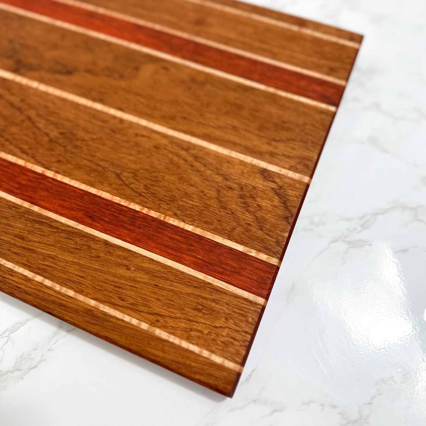 Exotic Sapele & Bloodwood - Handmade Wooden Cutting Board - one-off