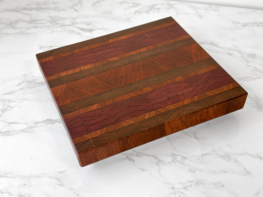 Second Chances -Exotic Granadillo & Purple Heart Endgrain Cutting Board