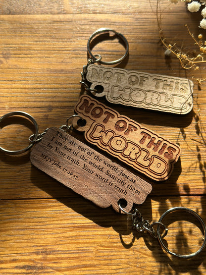 Not of this World - Wooden Keychain