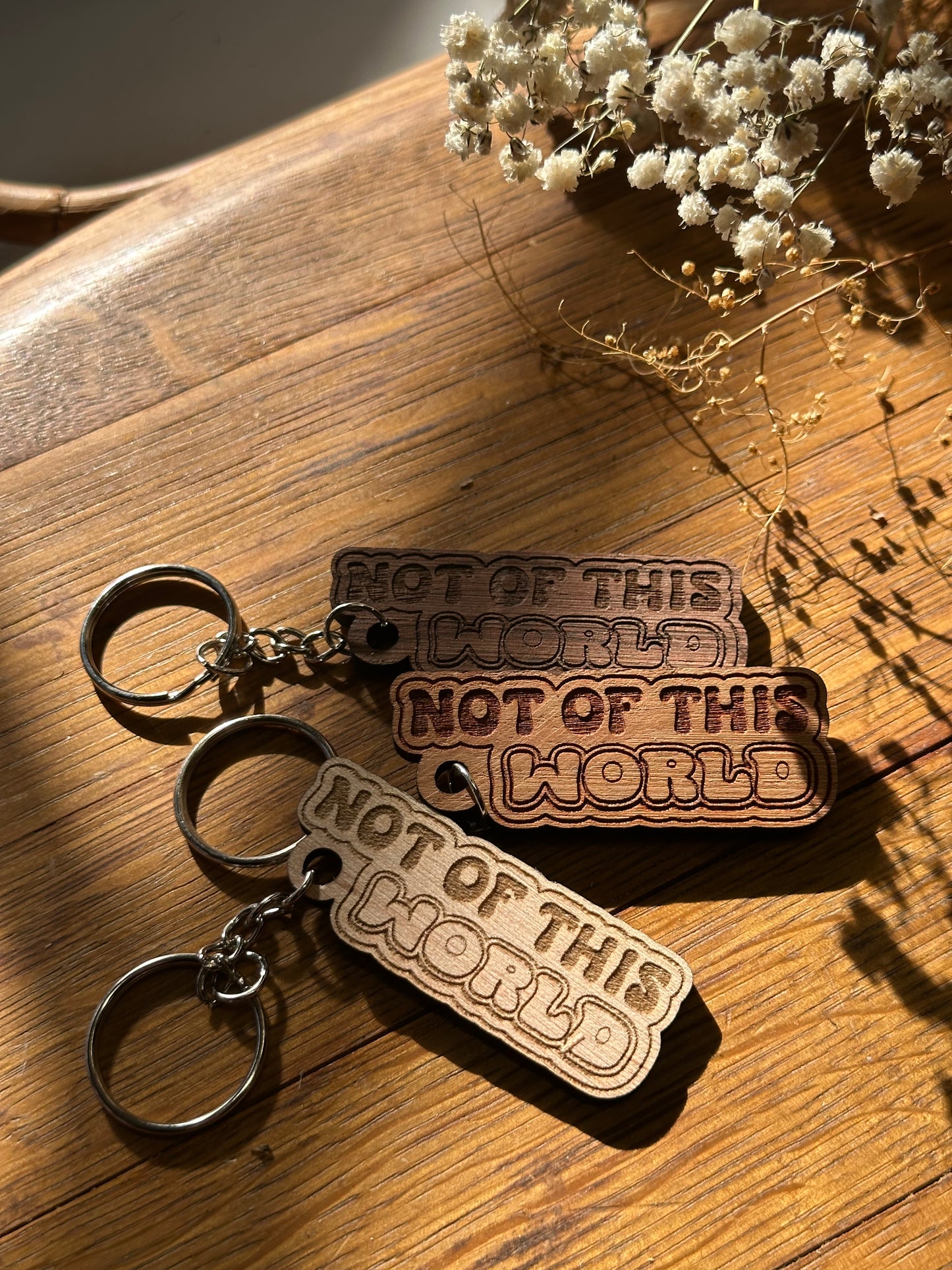 Not of this World - Wooden Keychain