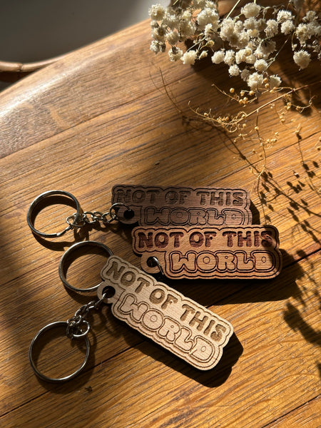 No.23もさもさwood☺︎キーホルダー Not of this World - Wooden Keychain – Cornerstone Woodcraft