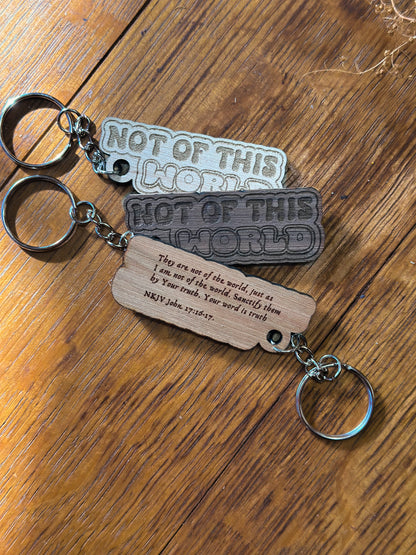 Not of this World - Wooden Keychain