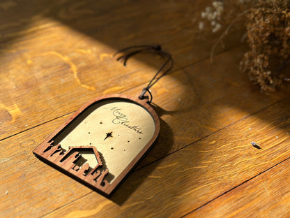 Nativity - wooden Christmas ornament