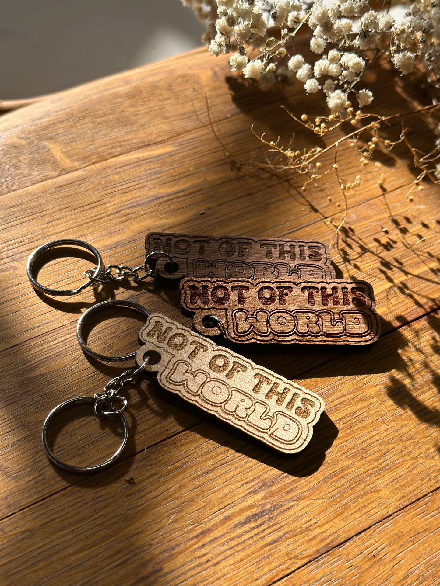 Not of this World - Wooden Keychain
