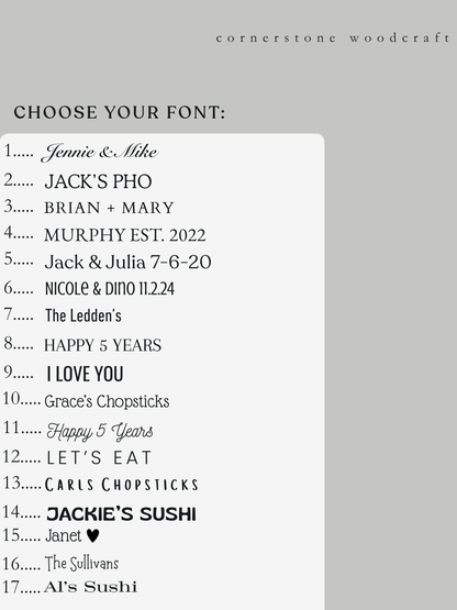 Custom Chopstick Box Set