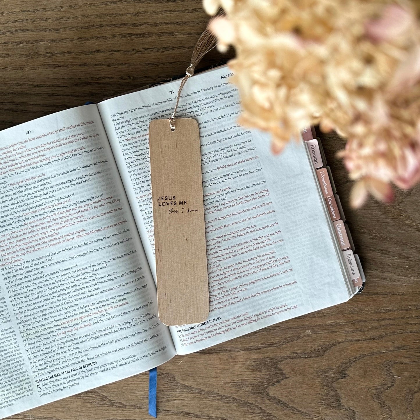 Jesus Loves Me, This I Know - Wooden Bookmarks
