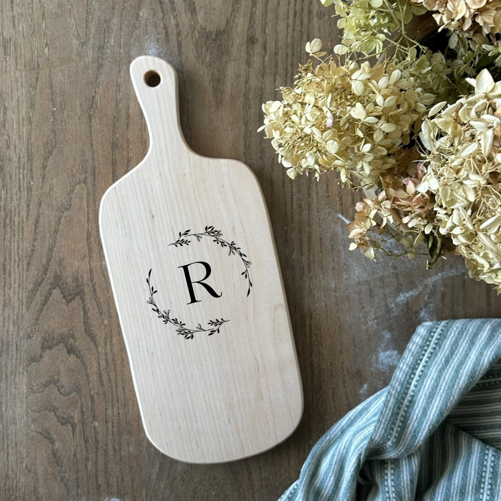 Charcuterie Board with Personalized Monogram