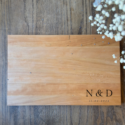 Initials & Date Engraved Cutting Board