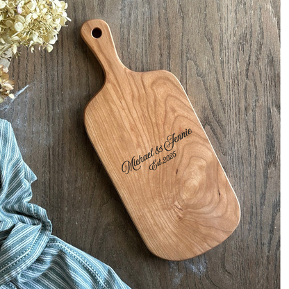 Names & Date Engraving Wooden Charcuterie Board