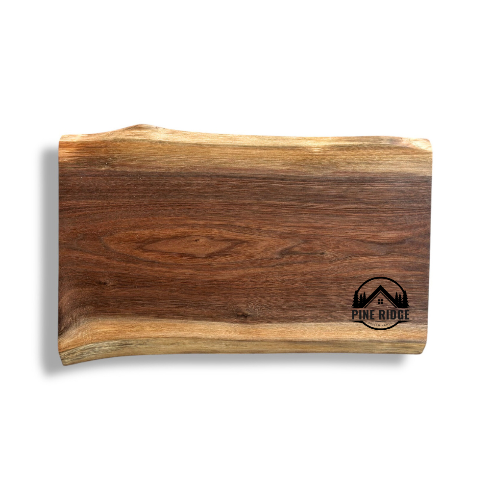 Custom Logo Live Edge Walnut Charcuterie Board
