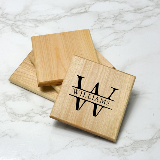 Monogram - Personalized Wooden Coasters