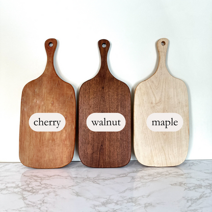 Handmade Monogram Engraving Wooden Charcuterie Board