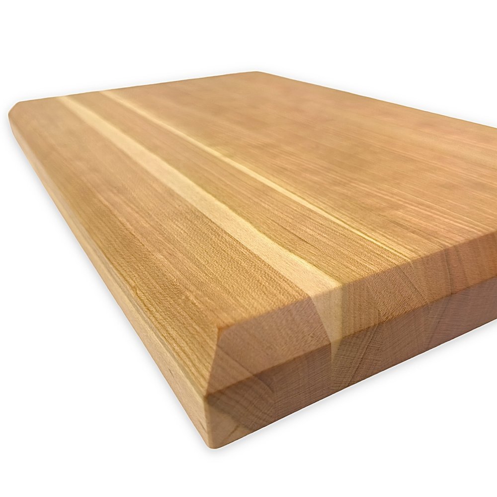Cherry - Handmade Wood Cutting Board - RTS edge corner view