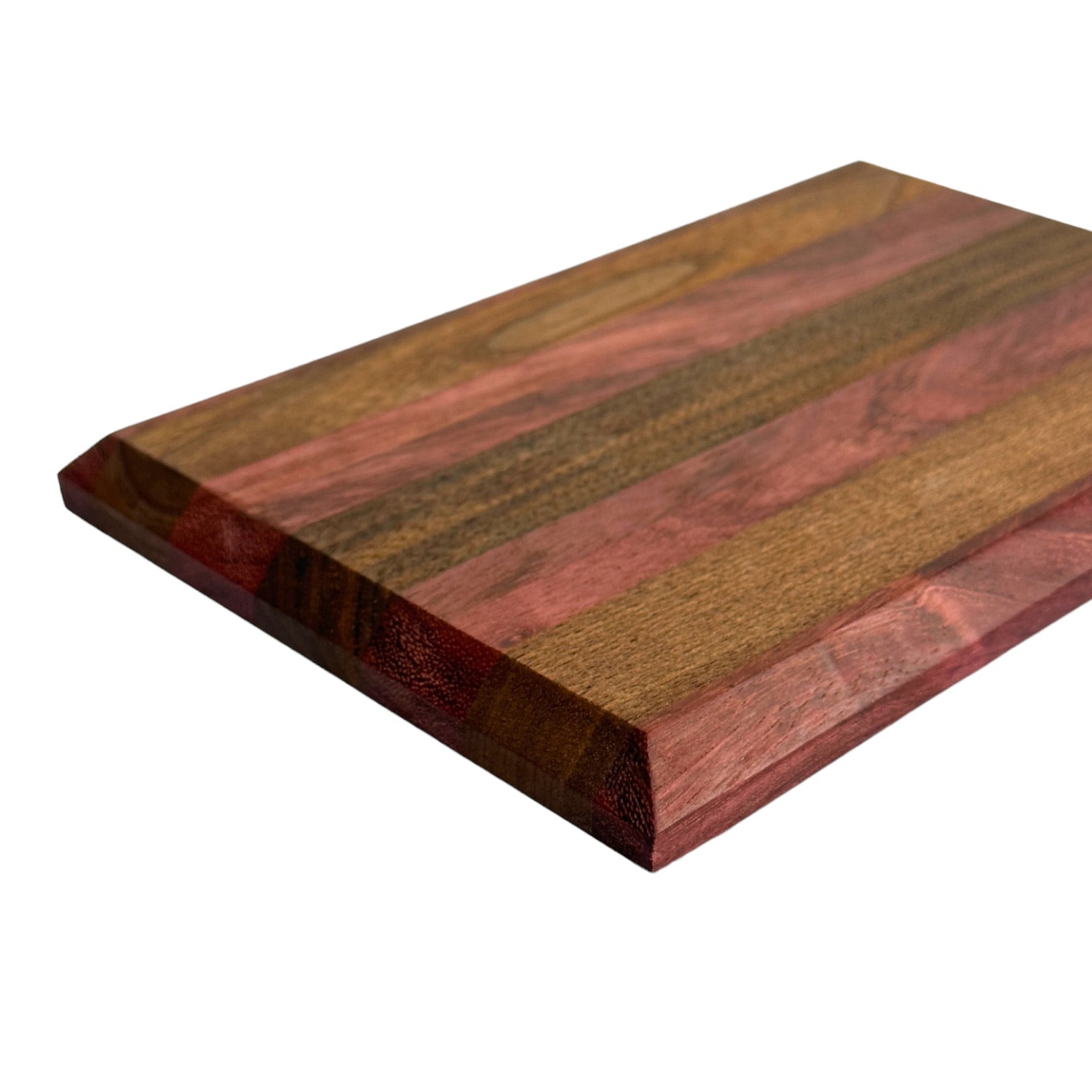 Exotic Mini Wood Cutting Boards - RTS walnut and putple heart bottom view